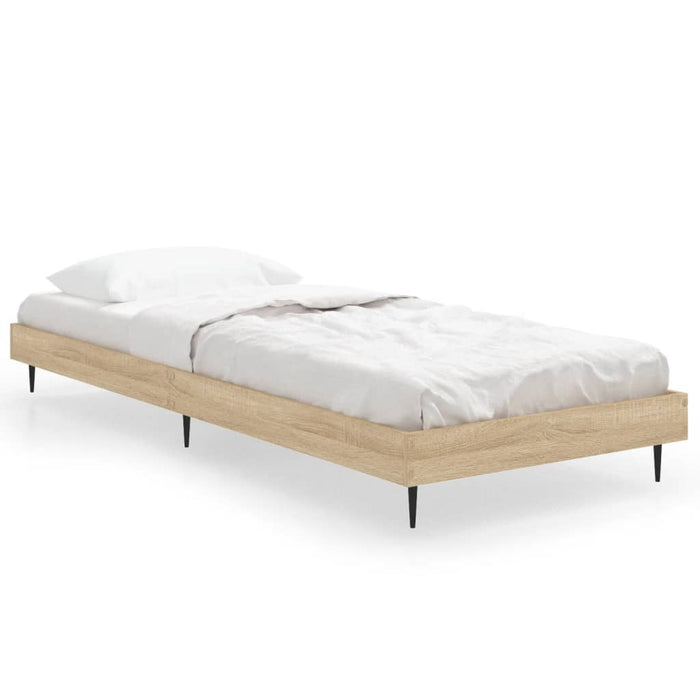 Cadru pat fără saltea, stejar sonoma 75x190 cm lemn prelucrat - WALTI WALTI