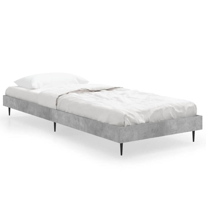 Cadru de pat, gri beton, 75x190 cm, lemn prelucrat - WALTI WALTI
