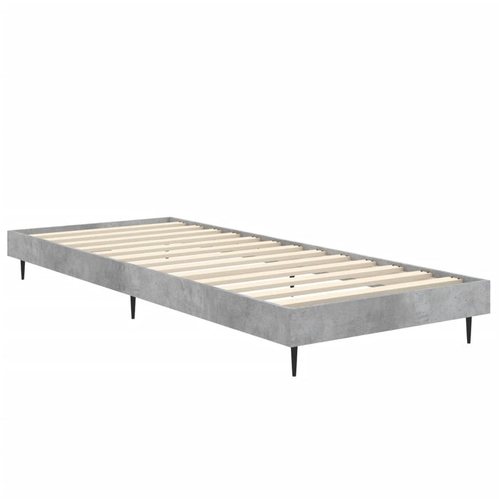 Cadru de pat, gri beton, 75x190 cm, lemn prelucrat - WALTI WALTI