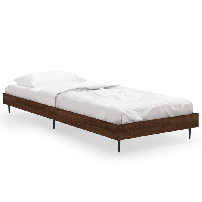 Cadru pat fără saltea, stejar maro 75x190 cm lemn prelucrat - WALTI WALTI