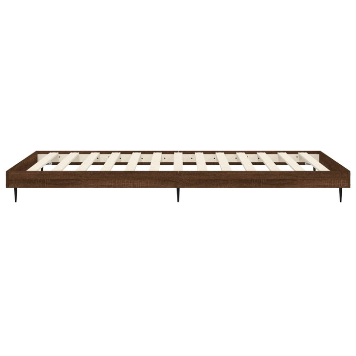 Cadru pat fără saltea, stejar maro 75x190 cm lemn prelucrat - WALTI WALTI