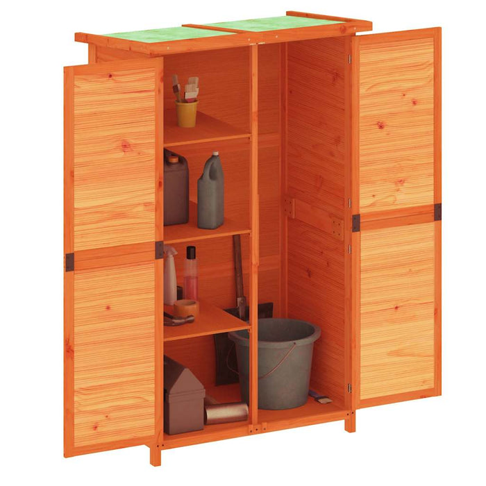Șopron scule de grădină maro 83x57x140 cm lemn masiv de pin - WALTI WALTI