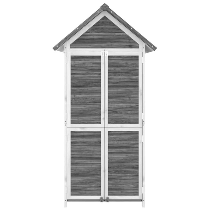 Magazie de unelte de grădină gri 89x52,5x175 cm lemn masiv pin - WALTI WALTI