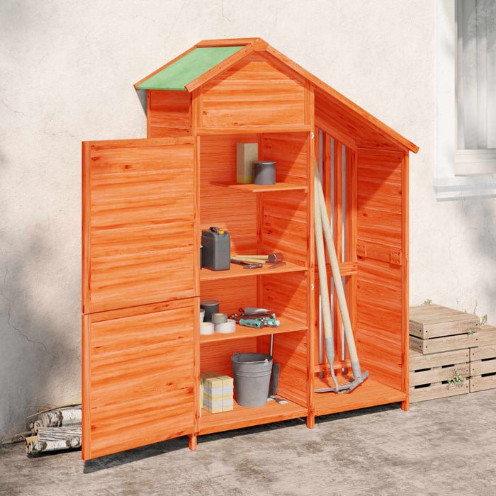 Magazie de unelte de grădină maro 120x53,5x170cm lemn masiv pin - WALTI WALTI