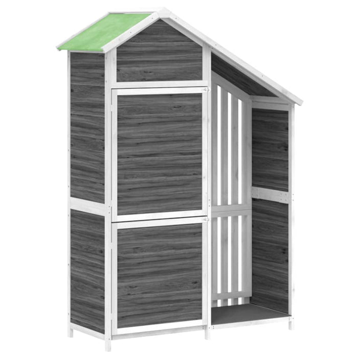 Magazie de unelte de grădină gri 120x53,5x170 cm lemn masiv pin - WALTI WALTI