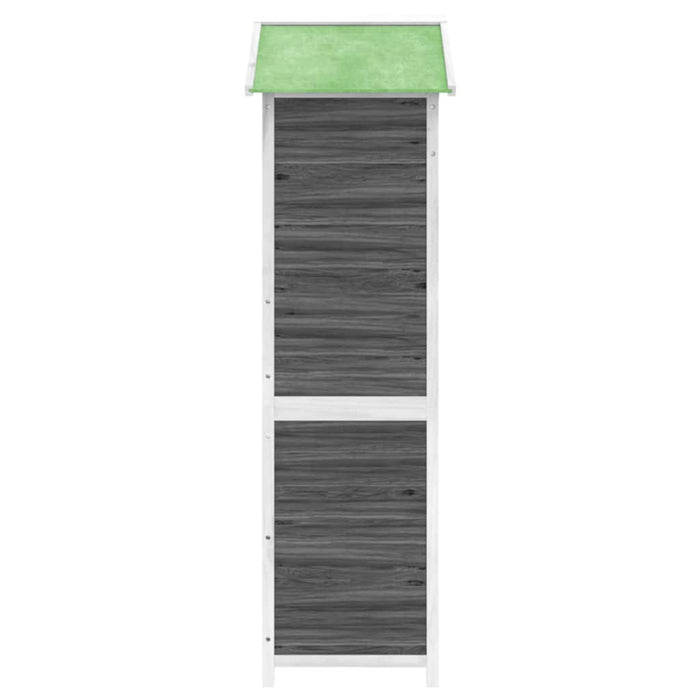 Magazie de unelte de grădină gri 120x53,5x170 cm lemn masiv pin - WALTI WALTI