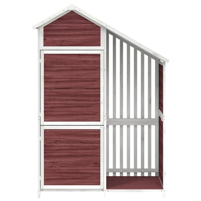 Magazie de unelte grădină cafeniu 120x53,5x170cm lemn masiv pin WALTI