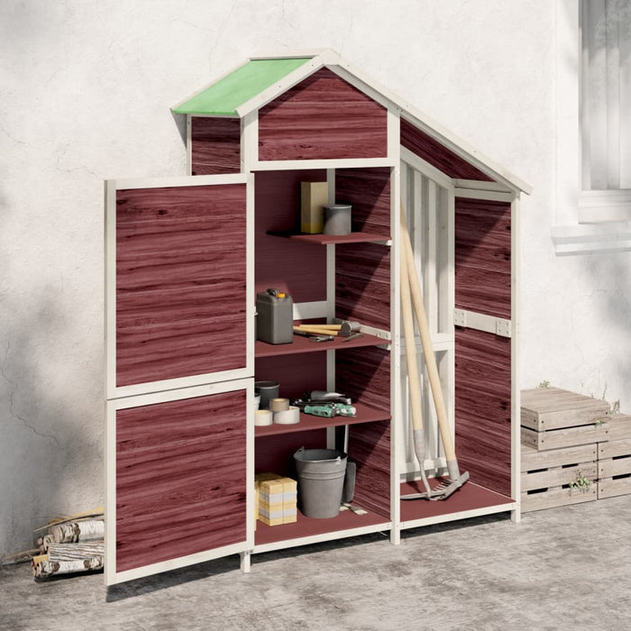 Magazie de unelte grădină cafeniu 120x53,5x170cm lemn masiv pin WALTI