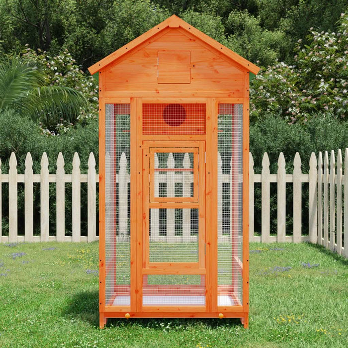 Colivie de păsări maro 91,5x53x170 cm din lemn masiv de pin - WALTI WALTI
