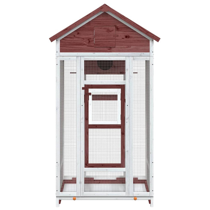 Colivie de păsări cafeniu 91,5x53x170 cm lemn masiv de pin - WALTI WALTI