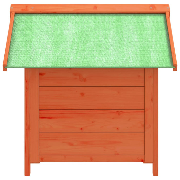 Cușcă de câine, maro, 65x65x61,5 cm, lemn masiv pin - WALTI WALTI
