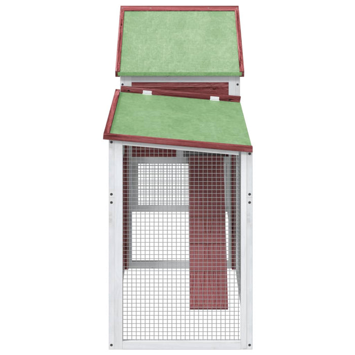 Cușcă de iepuri cafeniu 185,5x60,5x109,5 cm lemn masiv de pin - WALTI WALTI