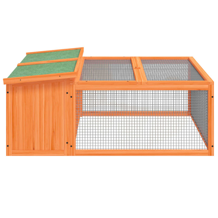 Cușcă pentru iepuri, maro, 117,5x97x47,5 cm, lemn masiv de pin - WALTI WALTI