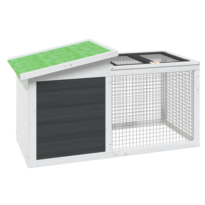 Cușcă pentru iepuri gri 100,5x54x55 cm lemn masiv de pin - WALTI WALTI