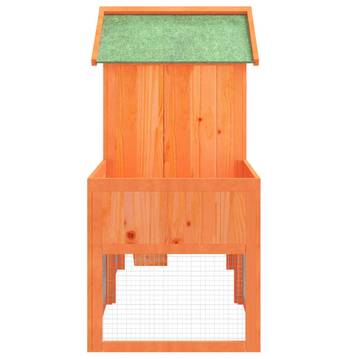 Cușcă pentru iepuri maro 170x63x113 cm lemn masiv de pin - WALTI WALTI