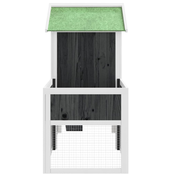 Cușcă pentru iepuri gri 170x63x113 cm lemn masiv de pin - WALTI WALTI