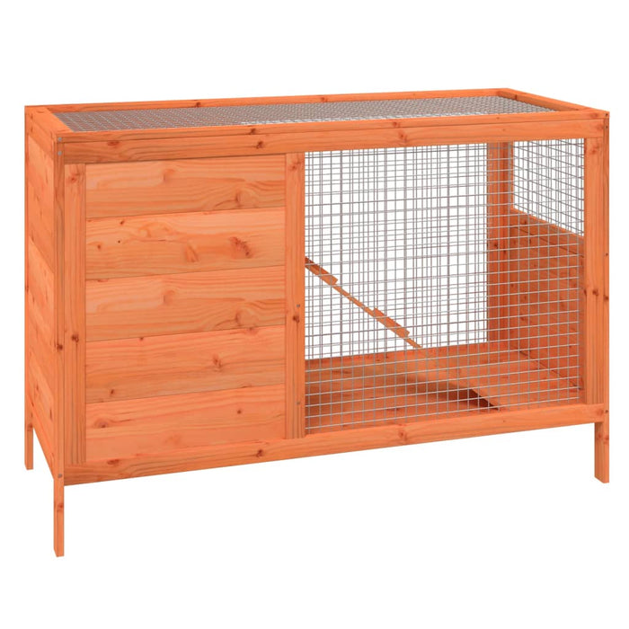Cușcă pentru iepuri maro 103x44x69,5 cm lemn masiv de pin - WALTI WALTI