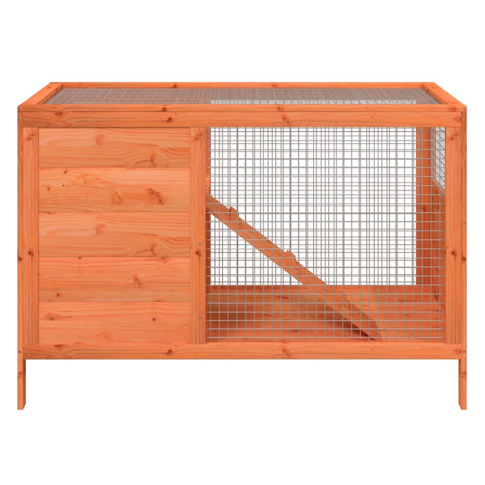 Cușcă pentru iepuri maro 103x44x69,5 cm lemn masiv de pin - WALTI WALTI