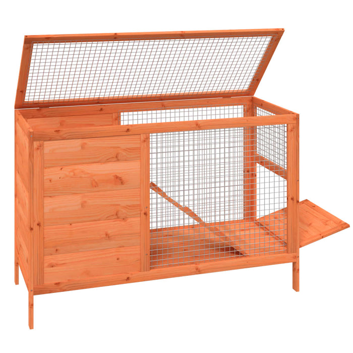 Cușcă pentru iepuri maro 103x44x69,5 cm lemn masiv de pin - WALTI WALTI