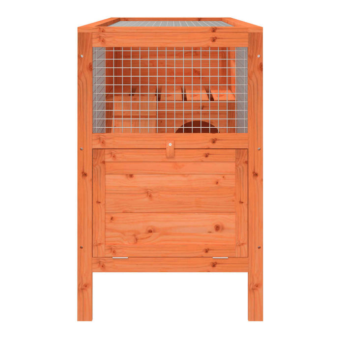 Cușcă pentru iepuri maro 103x44x69,5 cm lemn masiv de pin - WALTI WALTI