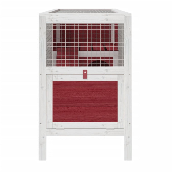 Cușcă pentru iepuri cafeniu 103x44x69,5 cm lemn masiv de pin - WALTI WALTI