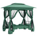 Pavilion de grădină & balansoar convertibil verde textil & oțel - WALTI WALTI