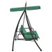 Balansoar de grădină cu baldachin verde 198 cm țesătură și oțel - WALTI WALTI