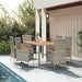 Set mobilier de grădină cu perne, 7 piese, gri, poliratan - WALTI WALTI
