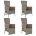 Set mobilier de grădină cu perne, 5 piese, gri, poliratan - WALTI WALTI