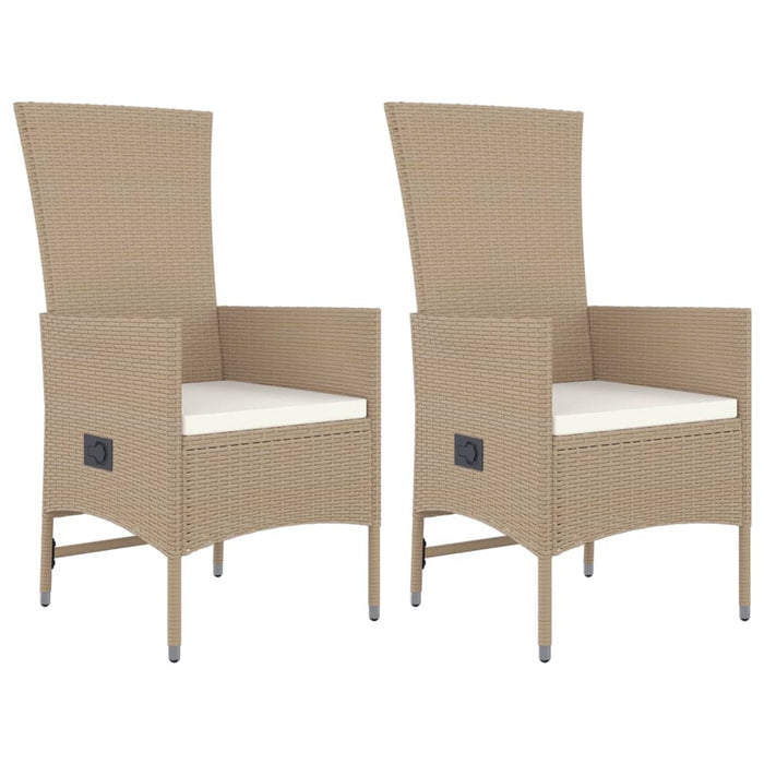 Set mobilier de grădină cu perne, 3 piese, bej, poliratan - WALTI WALTI