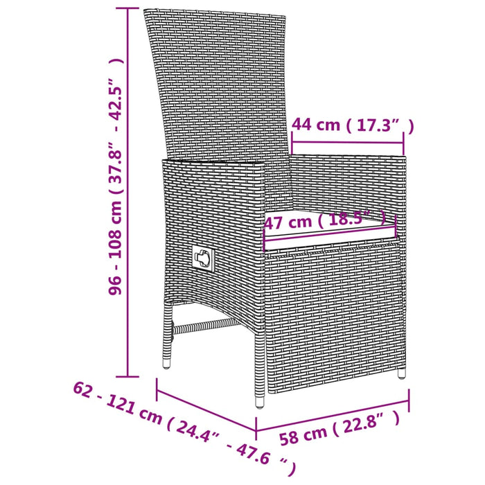 Set mobilier de grădină cu perne, 5 piese, bej, poliratan - WALTI WALTI