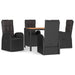 Set mobilier de grădină cu perne, 5 piese, negru, poliratan - WALTI WALTI