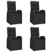 Set mobilier de grădină cu perne, 5 piese, negru, poliratan - WALTI WALTI