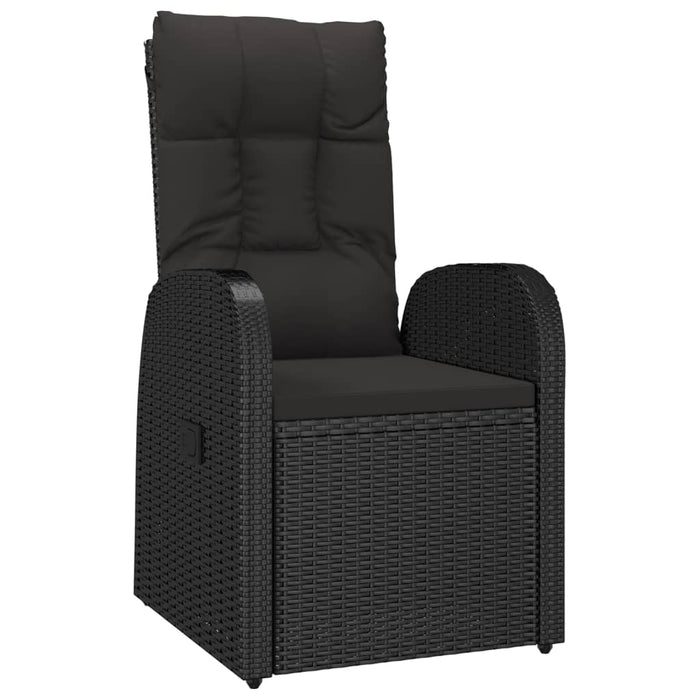 Set mobilier de grădină cu perne, 5 piese, negru, poliratan - WALTI WALTI