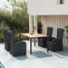 Set mobilier de grădină cu perne, 5 piese, negru, poliratan - WALTI WALTI