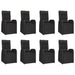 Set mobilier de grădină cu perne, 9 piese, negru, poliratan - WALTI WALTI