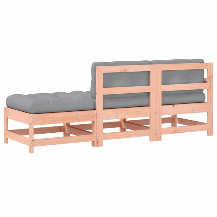 Set mobilier de grădină cu perne, 3 piese, lemn masiv douglas - WALTI WALTI