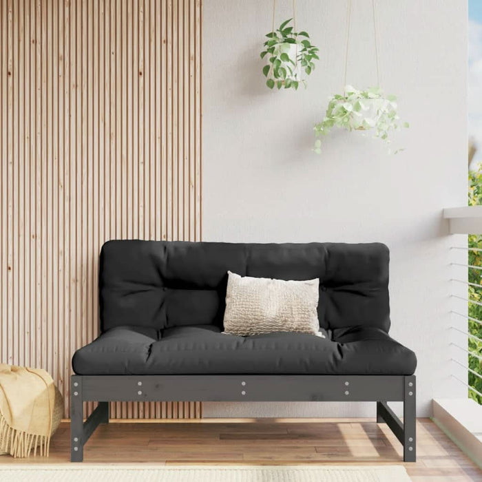 Canapea de mijloc, 120x80 cm, gri, lemn masiv de pin - WALTI WALTI