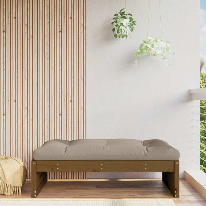 Taburet de grădină, 120x80 cm, maro miere, lemn masiv de pin WALTI