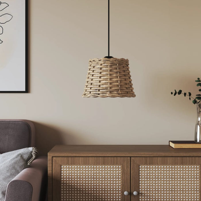 Abajur lustră, maro, Ø20x15 cm, răchită - WALTI WALTI