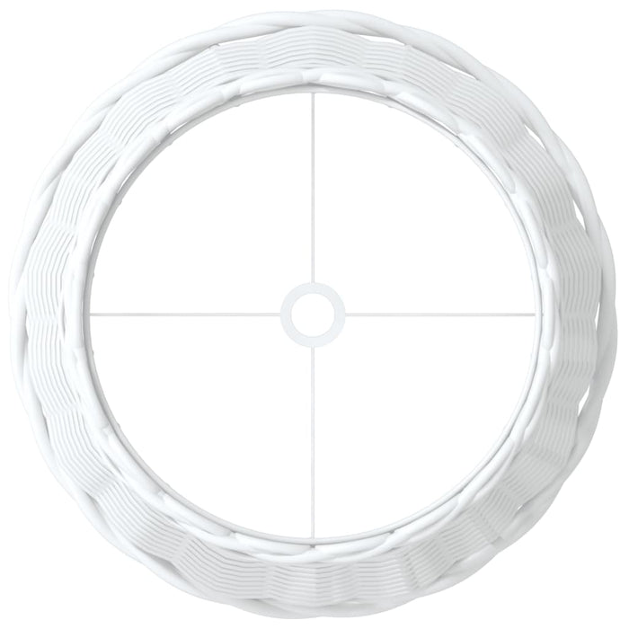 Abajur de veioză, alb, Ø25x17 cm, răchită - WALTI WALTI