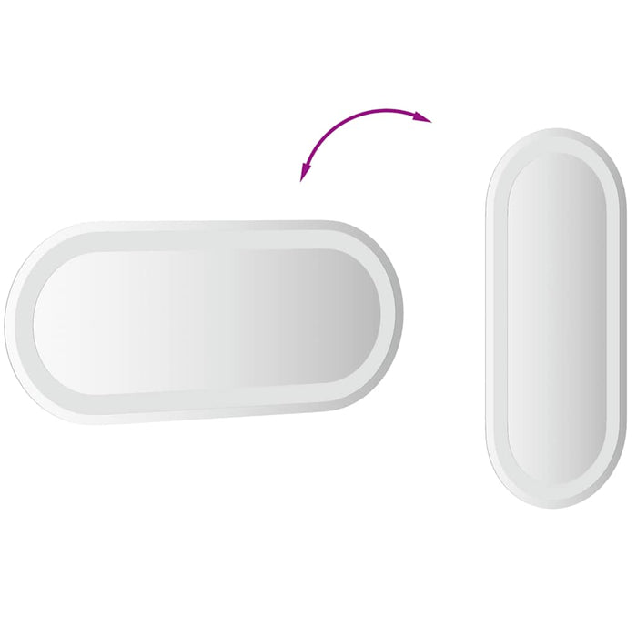 Oglindă de baie cu LED, 60x25 cm, ovală - WALTI WALTI