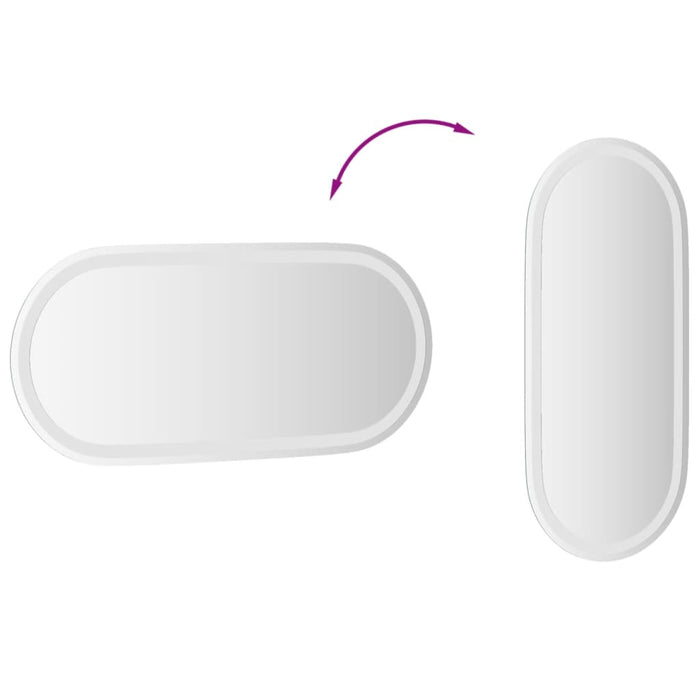 Oglindă de baie cu LED, 80x35 cm, ovală - WALTI WALTI
