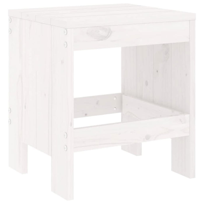 Set de dining pentru grădină, 5 piese, alb, lemn masiv de pin - WALTI WALTI