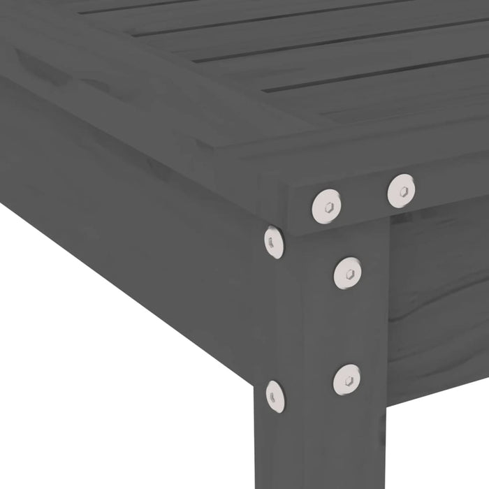 Set de dining pentru grădină, 5 piese, gri, lemn masiv de pin - WALTI WALTI