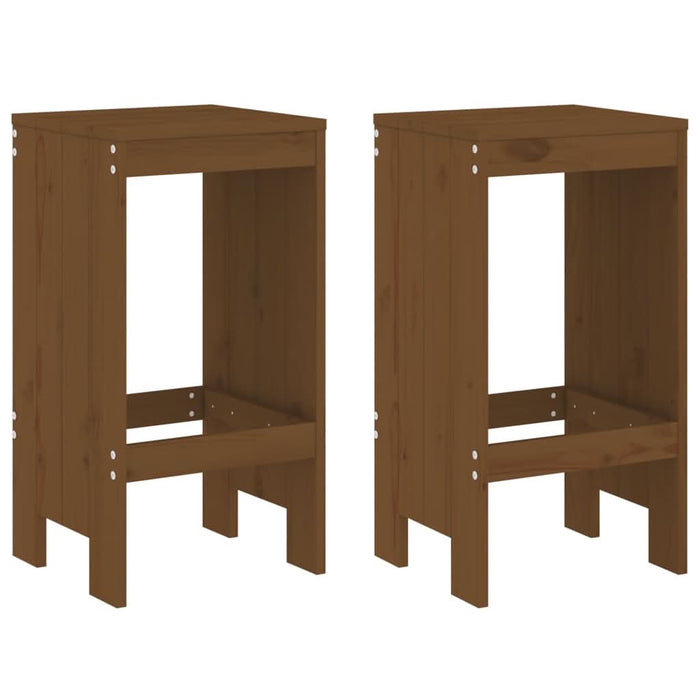 Set mobilier de bar, 3 piese, maro miere, lemn masiv de pin - WALTI WALTI