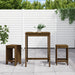 Set mobilier de bar, 3 piese, maro miere, lemn masiv de pin - WALTI WALTI