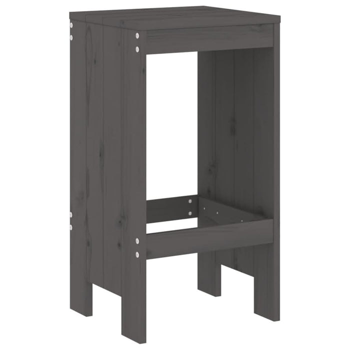 Set mobilier bar pentru grădină, 5 piese, gri, lemn masiv pin - WALTI WALTI