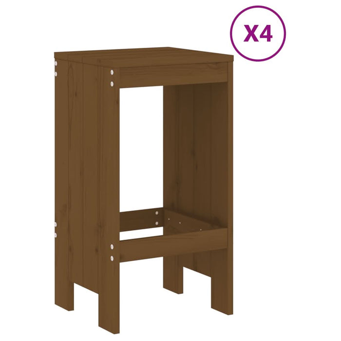 Set mobilier bar de grădină, 5 piese, maro miere lemn masiv pin - WALTI WALTI