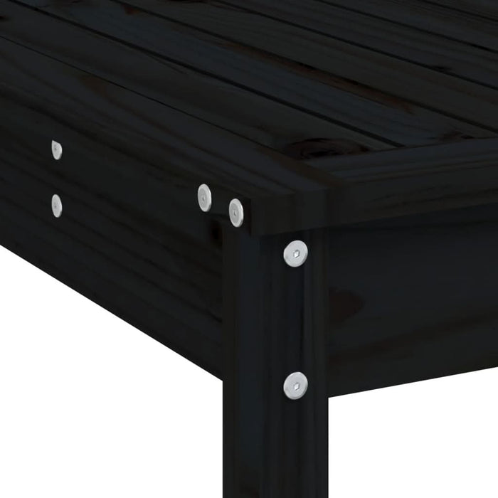 Set mobilier bar de grădină, 5 piese, negru, lemn masiv de pin - WALTI WALTI